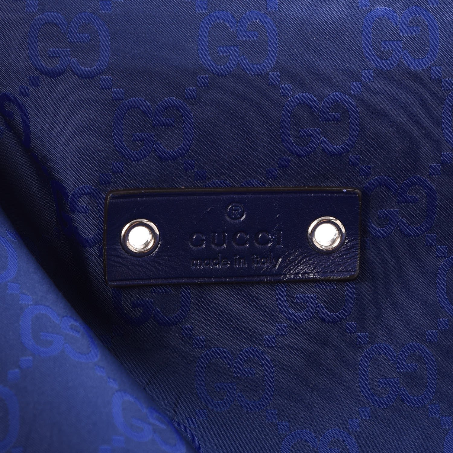 Gucci Nylon Monogram Large Tote Blue 8 of 8