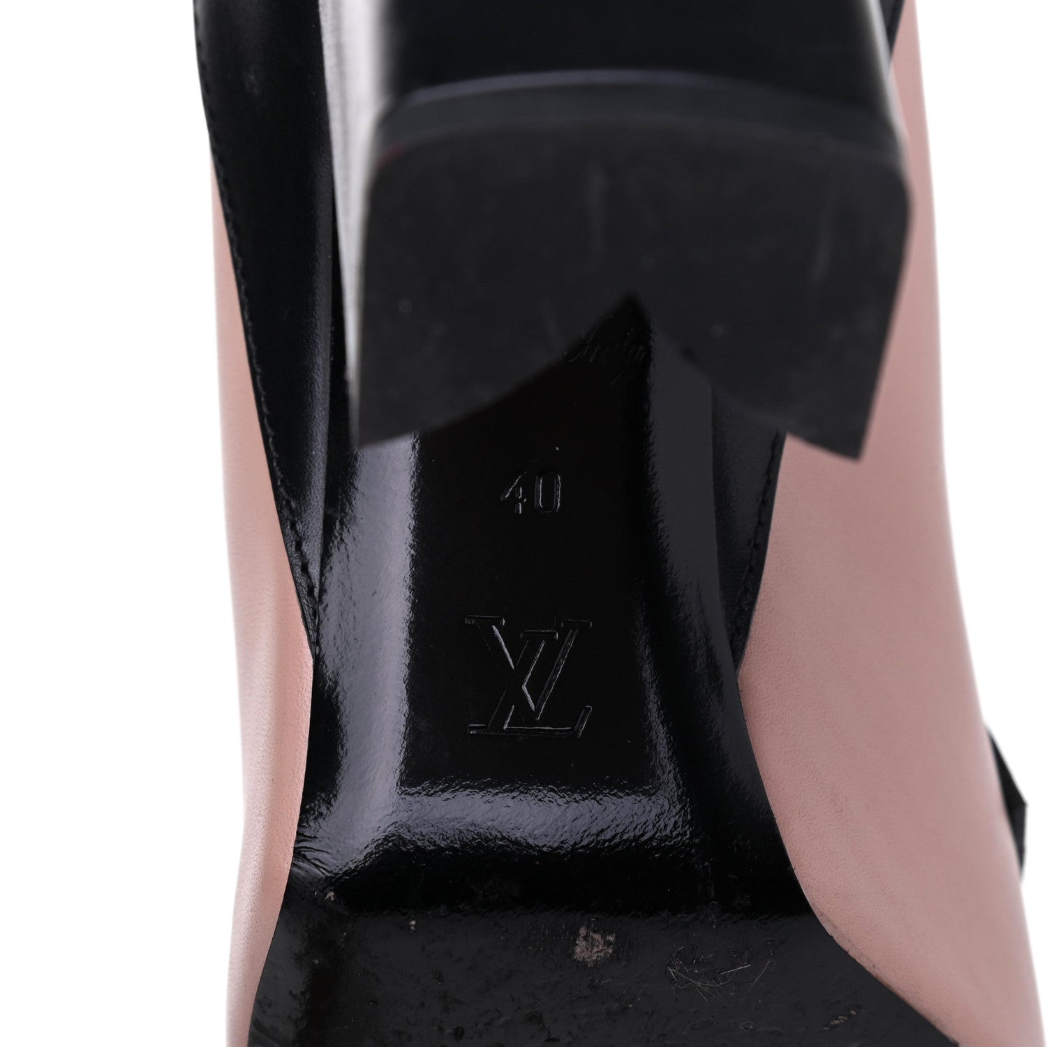 Louis Vuitton LOUIS VUITTON Calfskin Matchmake Cross Pumps 40 Beige Black 6 of 27