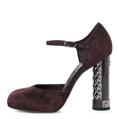 Chanel Suede Calfskin Pumps 40 Dark Purple 1 of 14