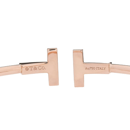Tiffany 18K Rose Gold Black Onyx T Wire Bracelet 3 of 3