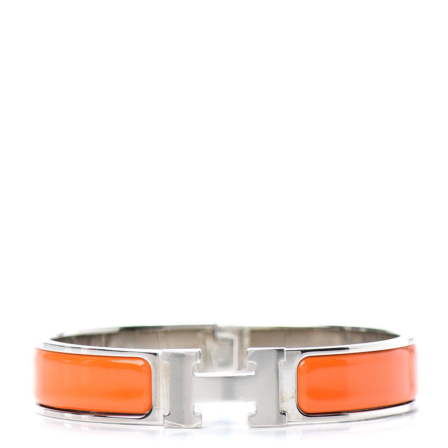 Hermes Enamel Narrow Clic Clac H Bracelet PM Orange 1 of 4
