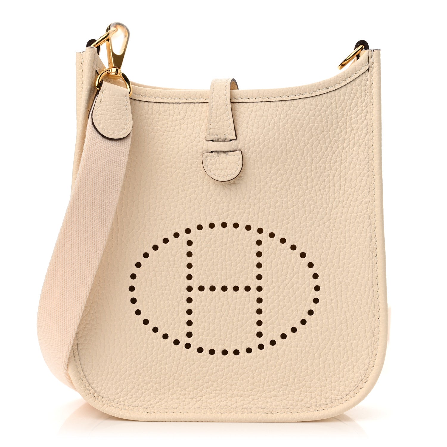 Hermes Taurillon Clemence Amazone Evelyne TPM Nata Craie 1 of 10