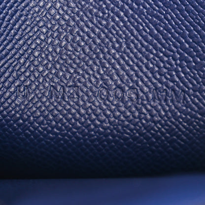 Hermes Madame Calfskin Kelly Pocket Compact Wallet Bleu Saphir 7 of 10