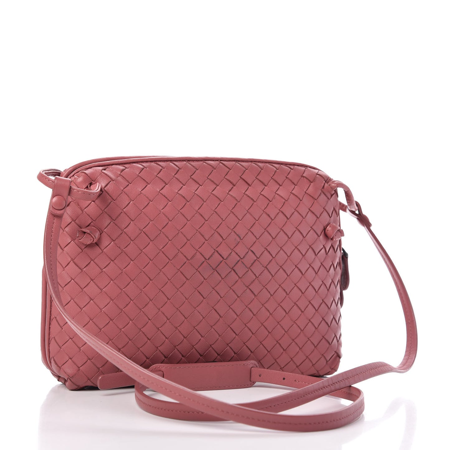 Nappa Intrecciato Nodini Crossbody Messenger Rose Pink