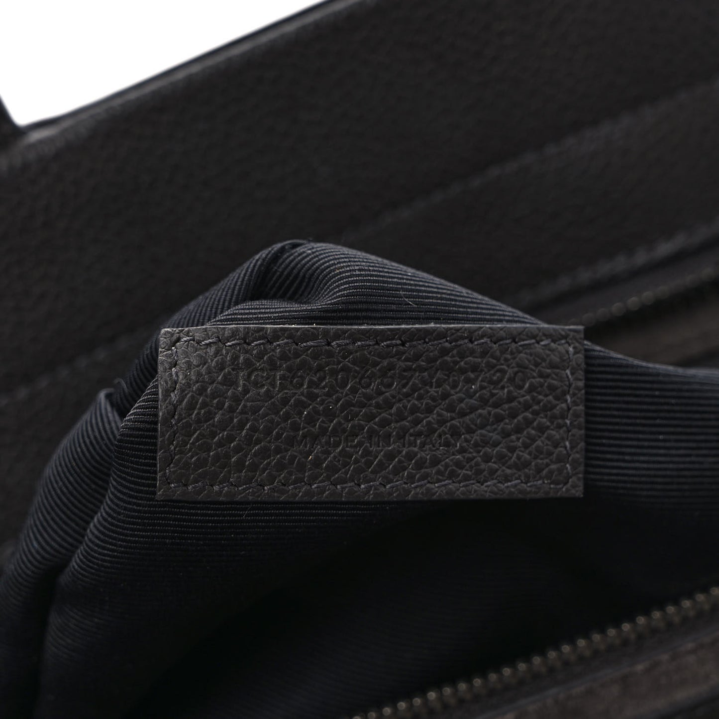 Grained Calfskin Medium Cabas Rive Gauche Coal