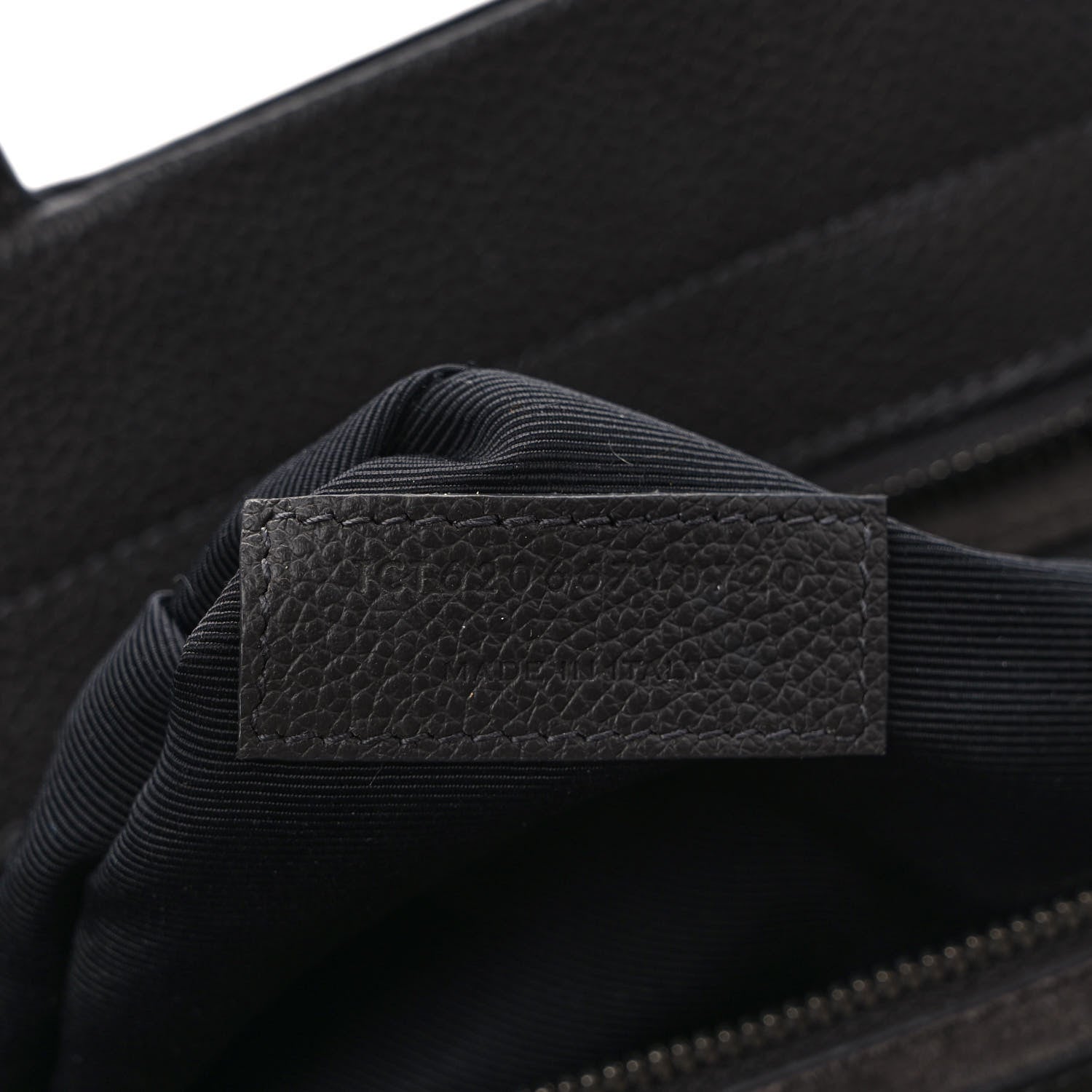 Saint Laurent Grained Calfskin Medium Cabas Rive Gauche Coal 7 of 9