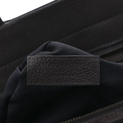 Saint Laurent Grained Calfskin Medium Cabas Rive Gauche Coal 7 of 9