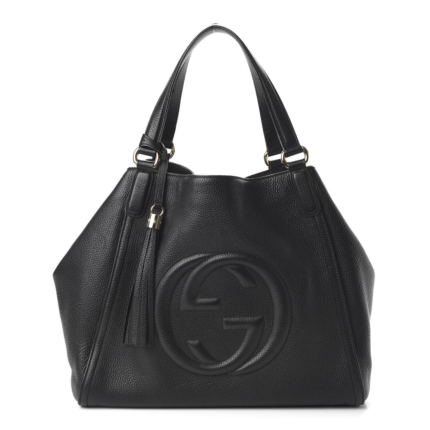 Gucci Pebbled Calfskin Medium Soho Shoulder Bag Black 1 of 10