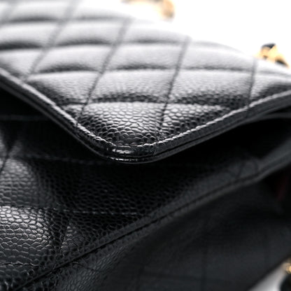 Chanel Caviar Quilted Medium Double Flap Black 12 of 18