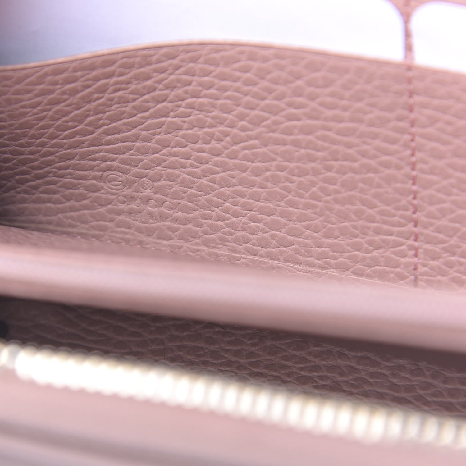 Gucci Dollar Calfskin GG Zip Around Wallet Soft Pink 6 of 11