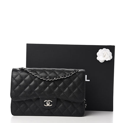 Chanel Caviar Quilted Jumbo Double Flap Black 12 of 12