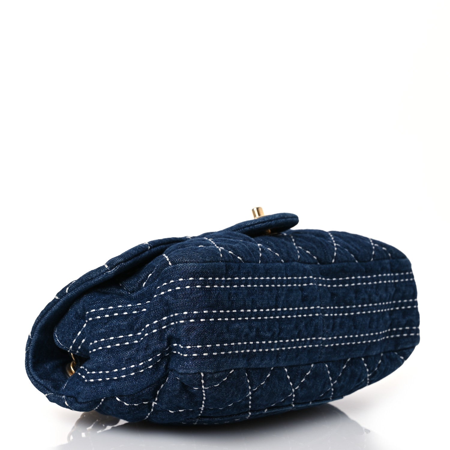 Chanel Denim Quilted Medium Denim Trip Single Flap Blue 4 of 13