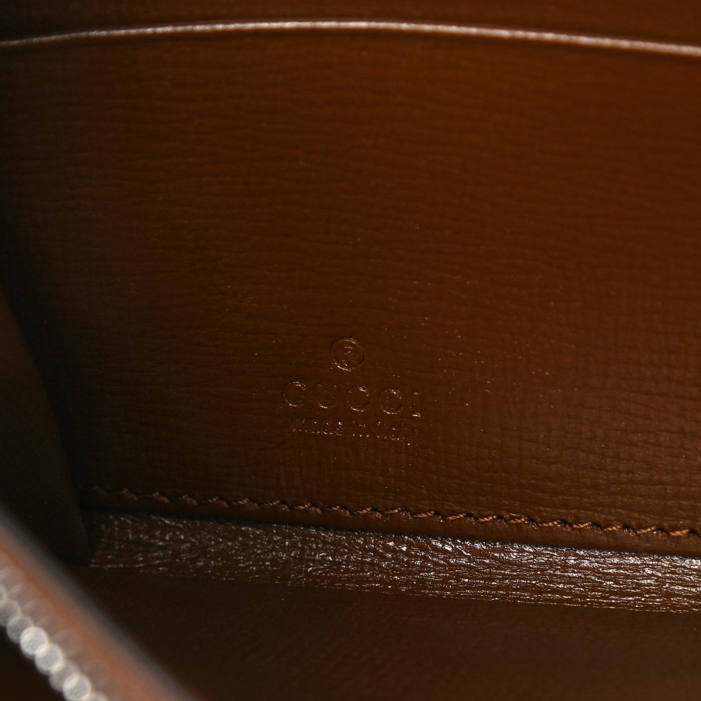 X GUCCI GG Monogram Azalea Calfskin Neo Classic Zip Around Wallet Beige Ebony Brown Sugar