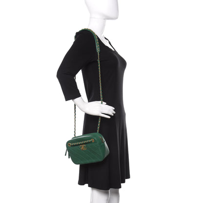 Chanel Goatskin Quilted 19 Camera Case Green 2 of 12