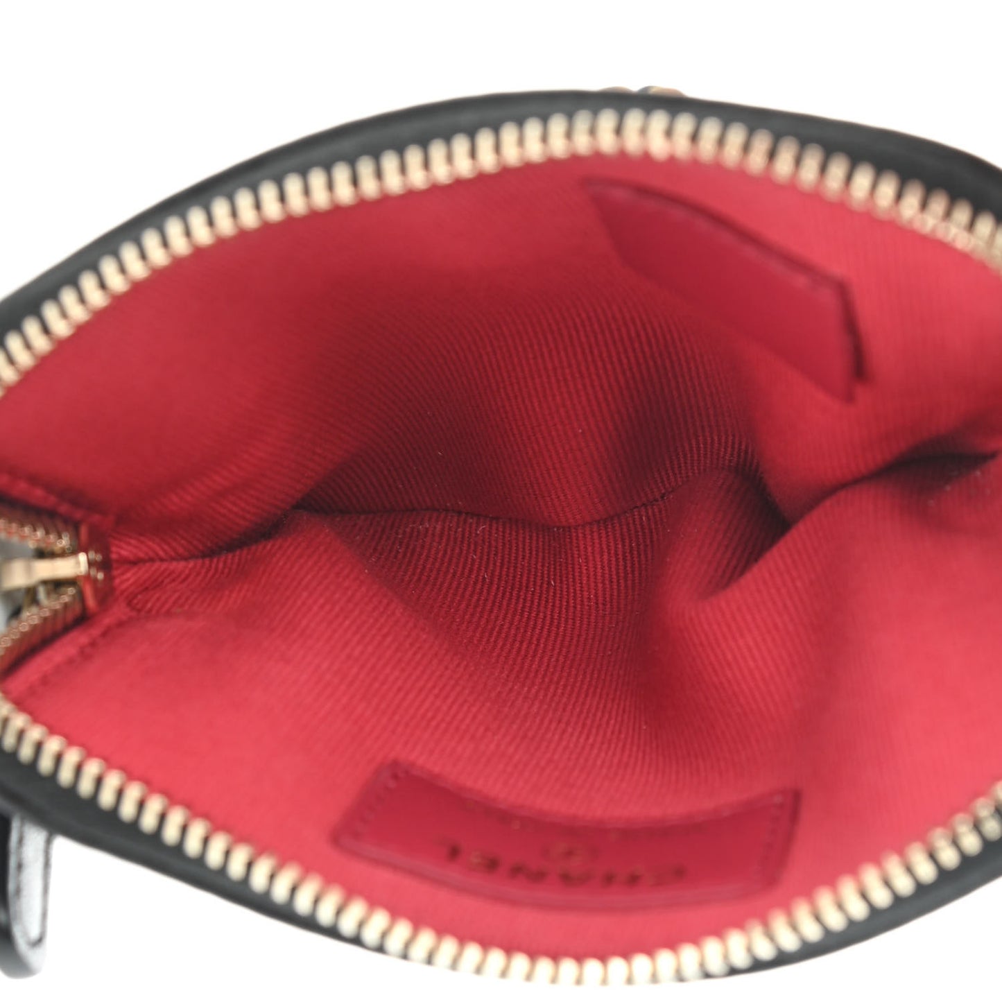 Lambskin Quilted Chanel 19 Zip Card Holder Wallet Black