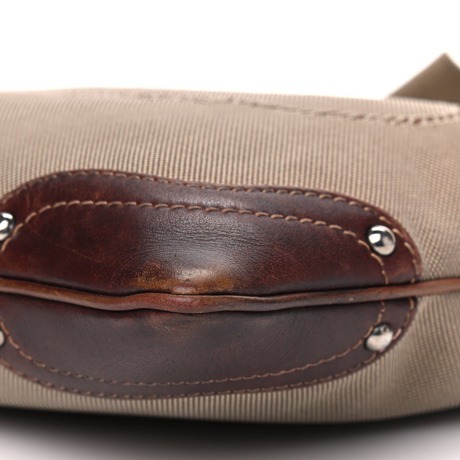 Prada Jacquard Logo Small Flat Messenger Bag Corda Bruciato 7 of 13