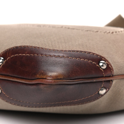 Prada Jacquard Logo Small Flat Messenger Bag Corda Bruciato 7 of 13