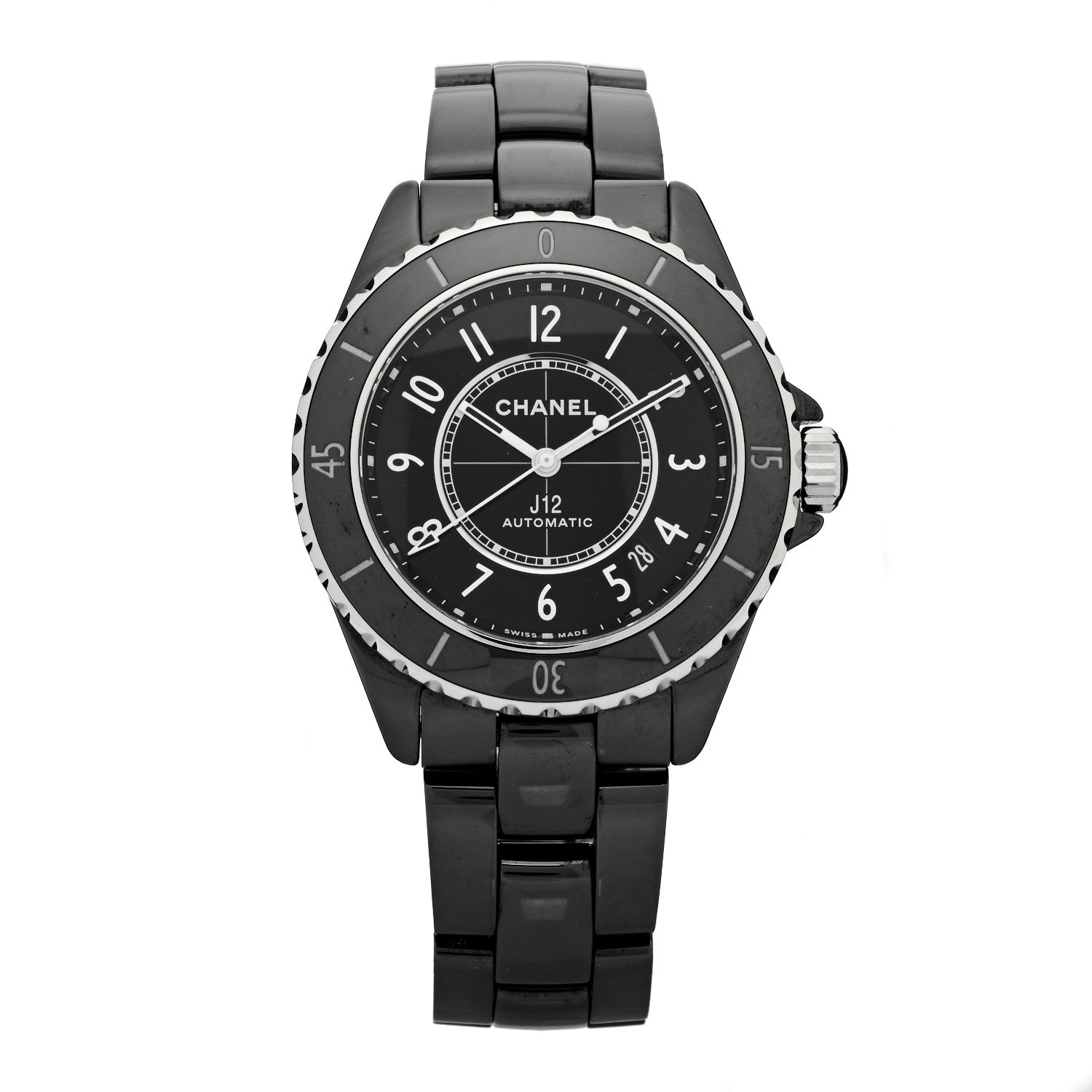 Chanel Stainless Steel Ceramic 38mm J12 Automatic Watch Black 1 of 5