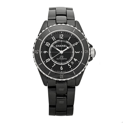 Chanel Stainless Steel Ceramic 38mm J12 Automatic Watch Black 1 of 5