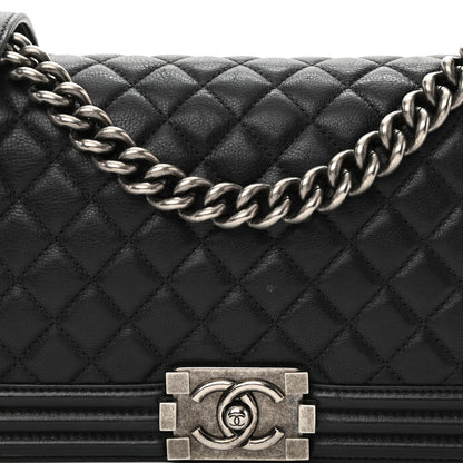 Chanel Calfskin Quilted Medium Boy Flap Black 8 of 10