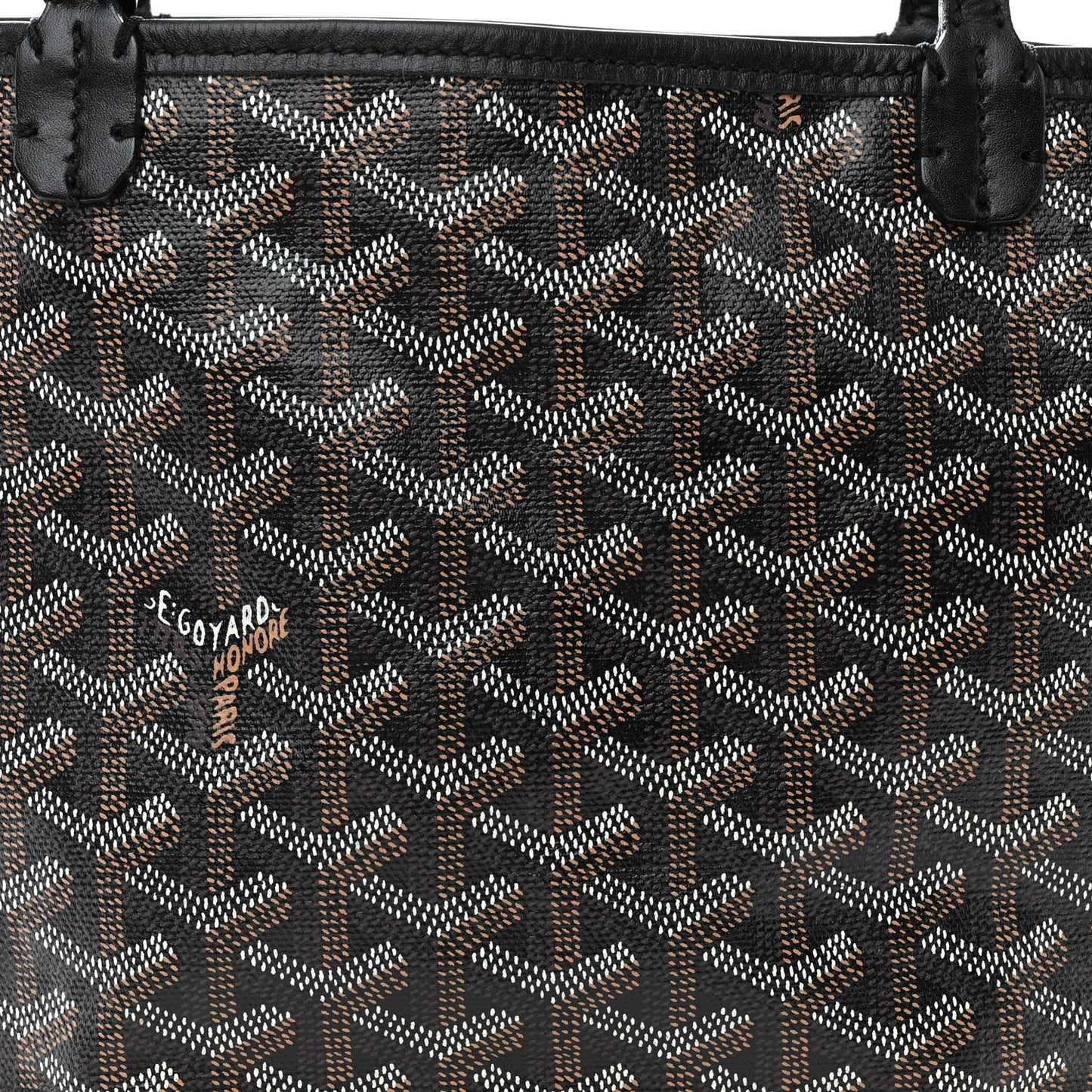 Goyardine Saint Louis Junior Jr PM Tote Black