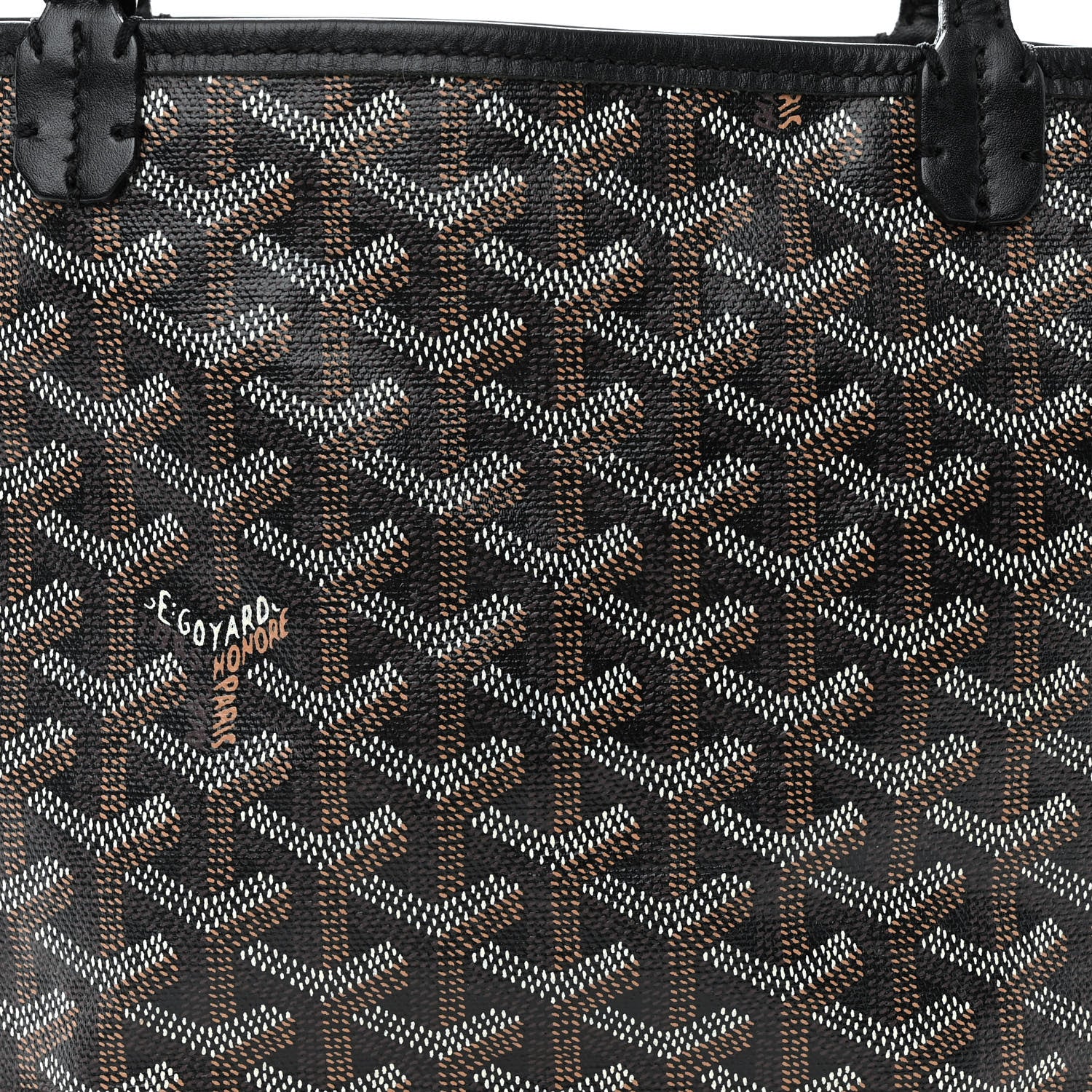 Goyard Goyardine Saint Louis Junior Jr PM Tote Black 10 of 12