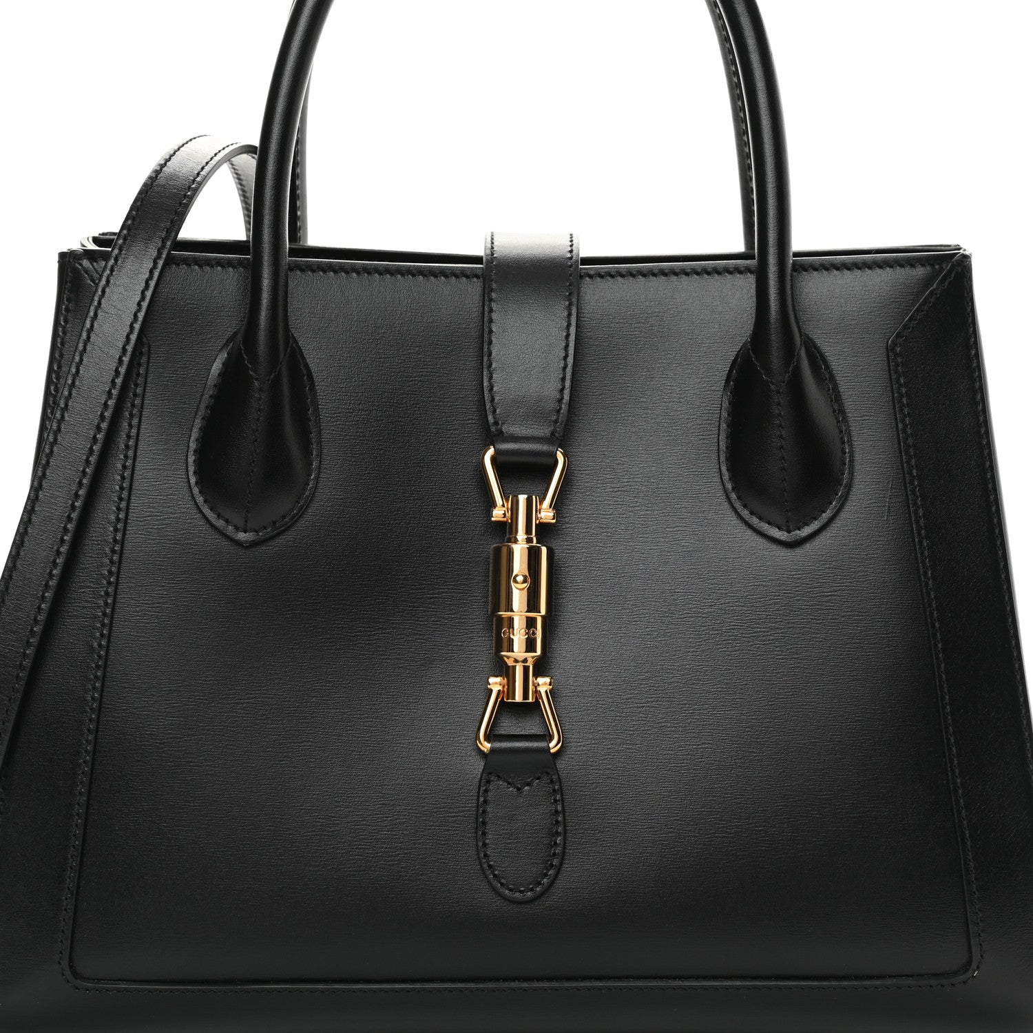Gucci Boarded Plutone Calfskin Medium Jackie 1961 Tote Black 8 of 12