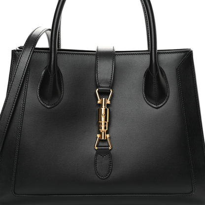 Gucci Boarded Plutone Calfskin Medium Jackie 1961 Tote Black 8 of 12