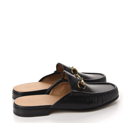 Gucci Goatskin Mens Horsebit Slippers 10.5 Black 4 of 10