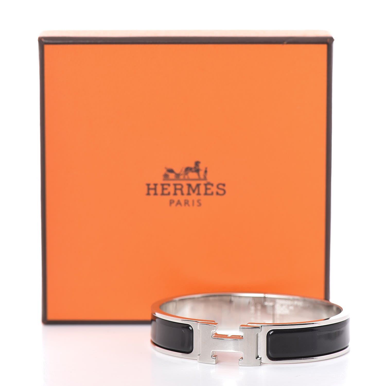 Hermes Enamel Narrow Clic Clac H Bracelet PM Black 5 of 5