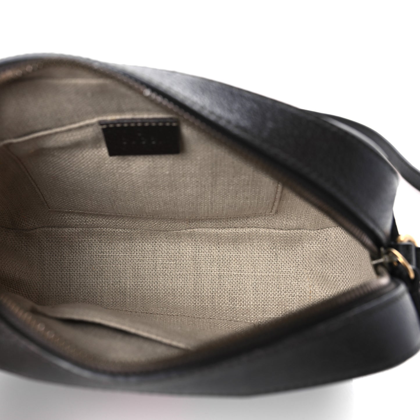 Textured Calfskin Web Small Webby Bee Shoulder Bag Brown Coffee