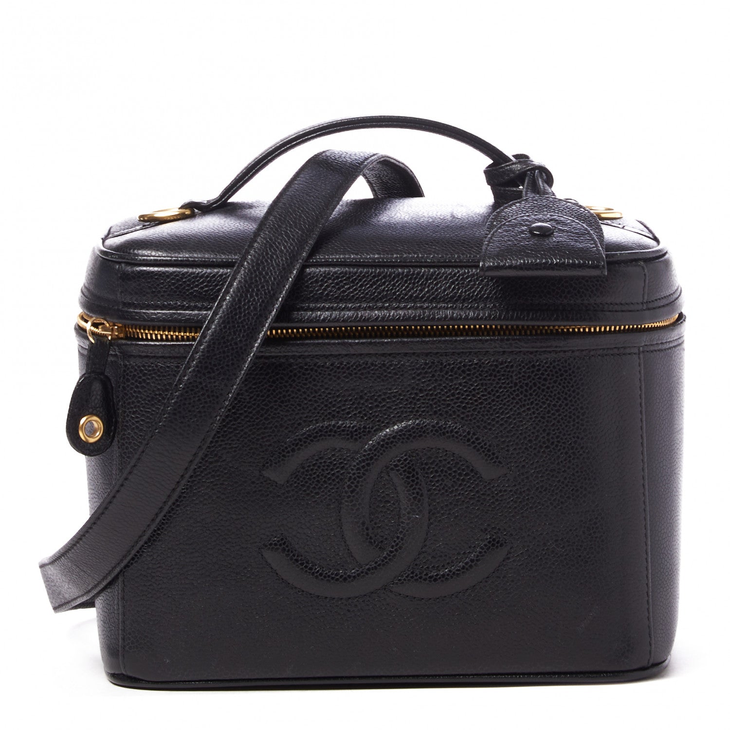 Chanel Caviar CC Vanity Train Case Black 1 of 9
