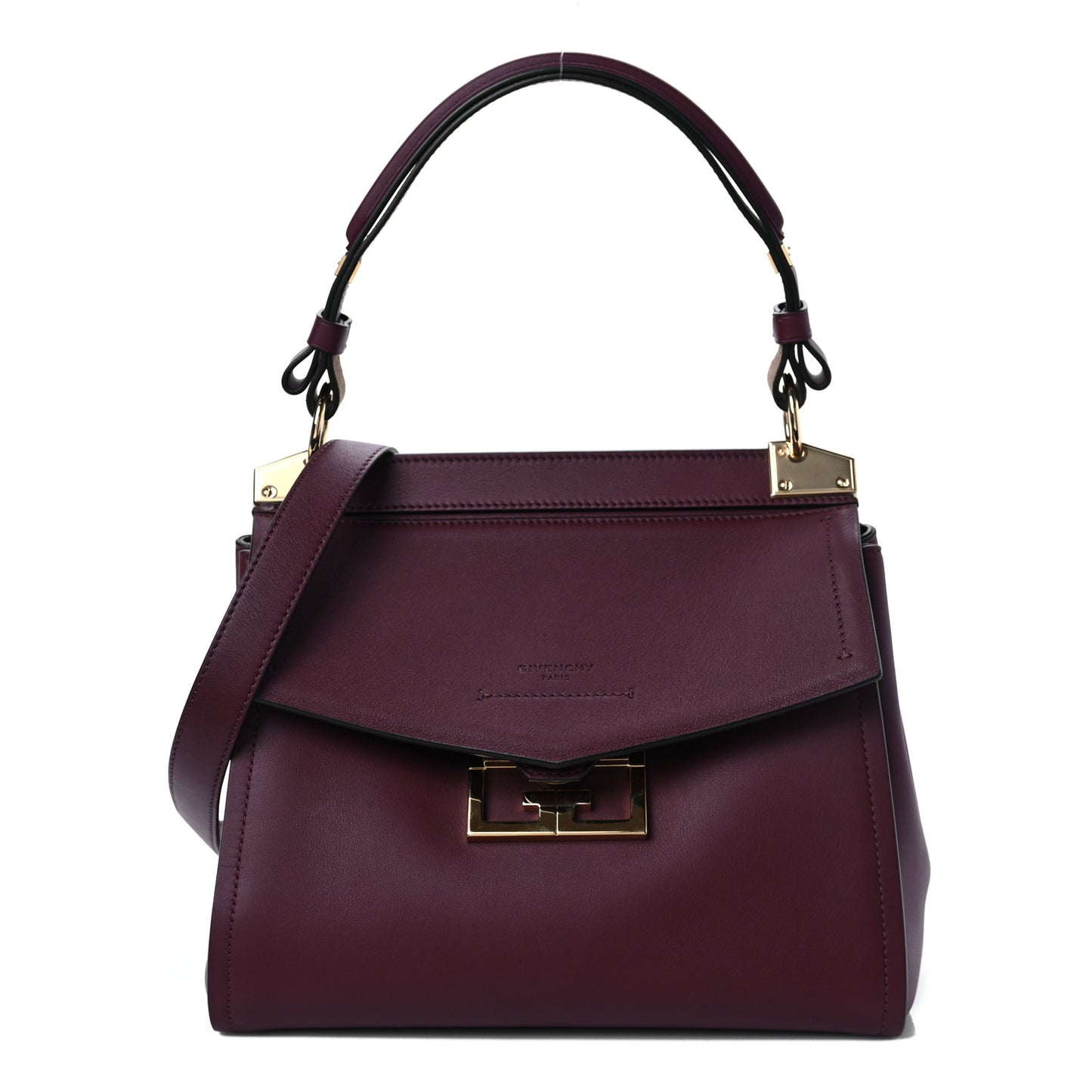 Calfskin Small Mystic Shoulder Bag Aubergine