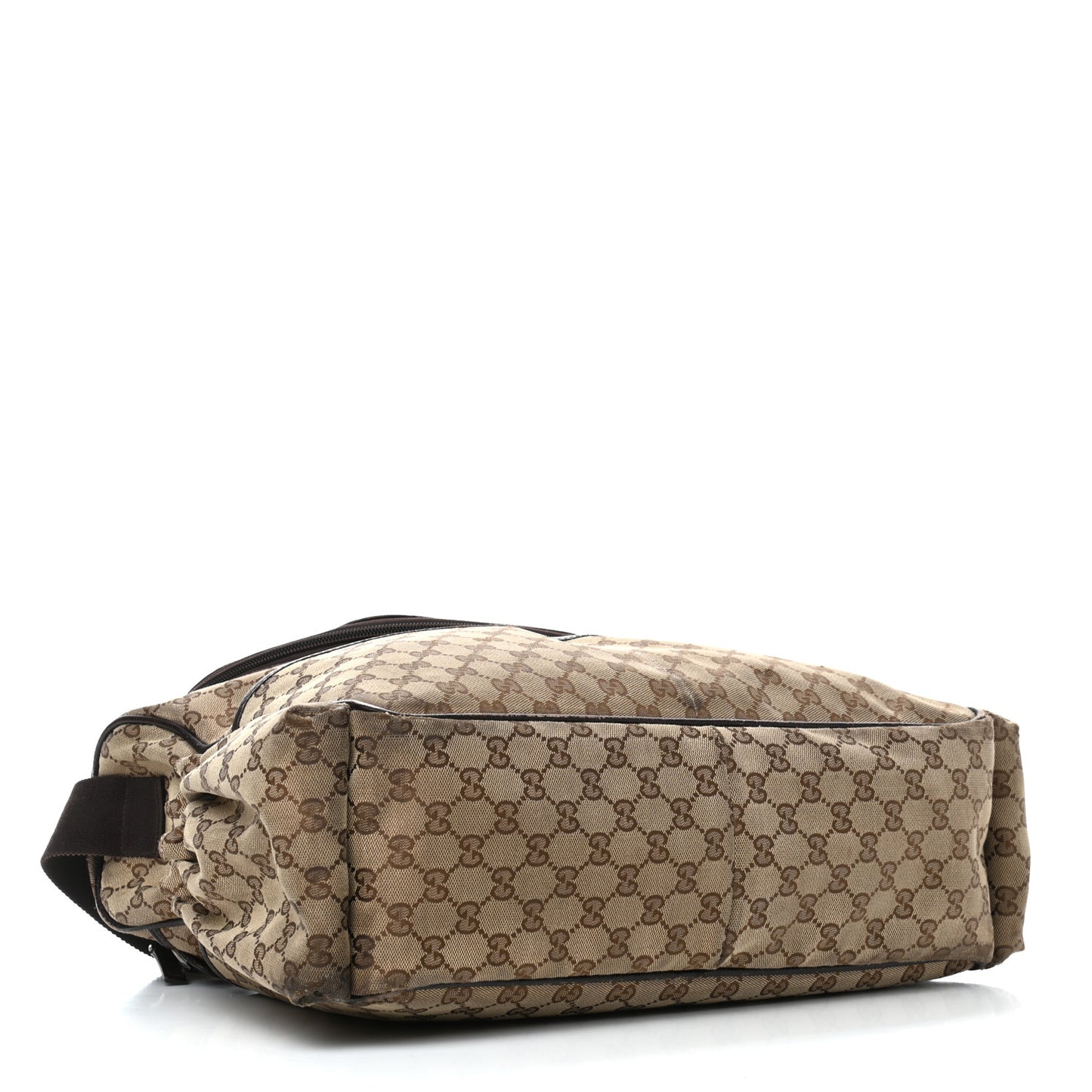 Monogram Natural Pigskin Large Diaper Bag Beige Ebony Cocoa Dark Chocolate