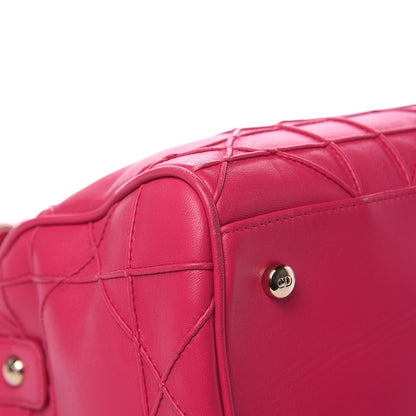 Christian Dior Lambskin Cannage Mini Granville Polochon Fuchsia 10 of 16