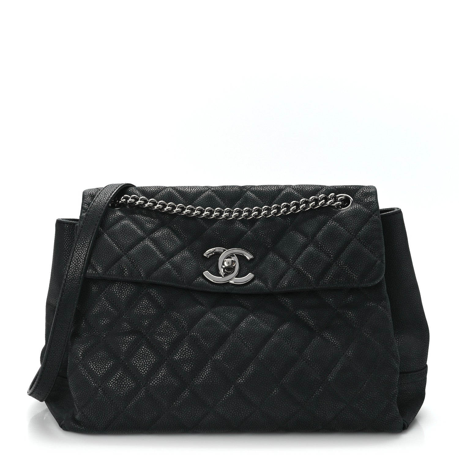 Chanel Iridescent Caviar Medium Lady Pearly Flap Black 1 of 11