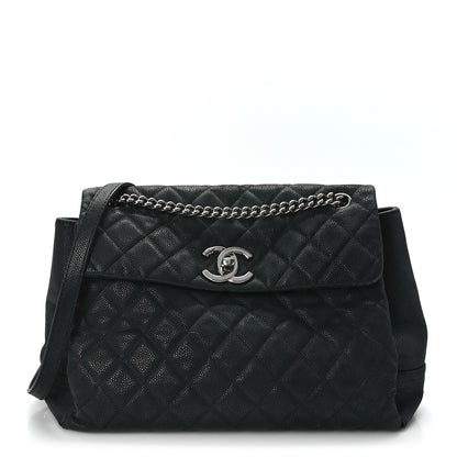 Chanel Iridescent Caviar Medium Lady Pearly Flap Black 1 of 11
