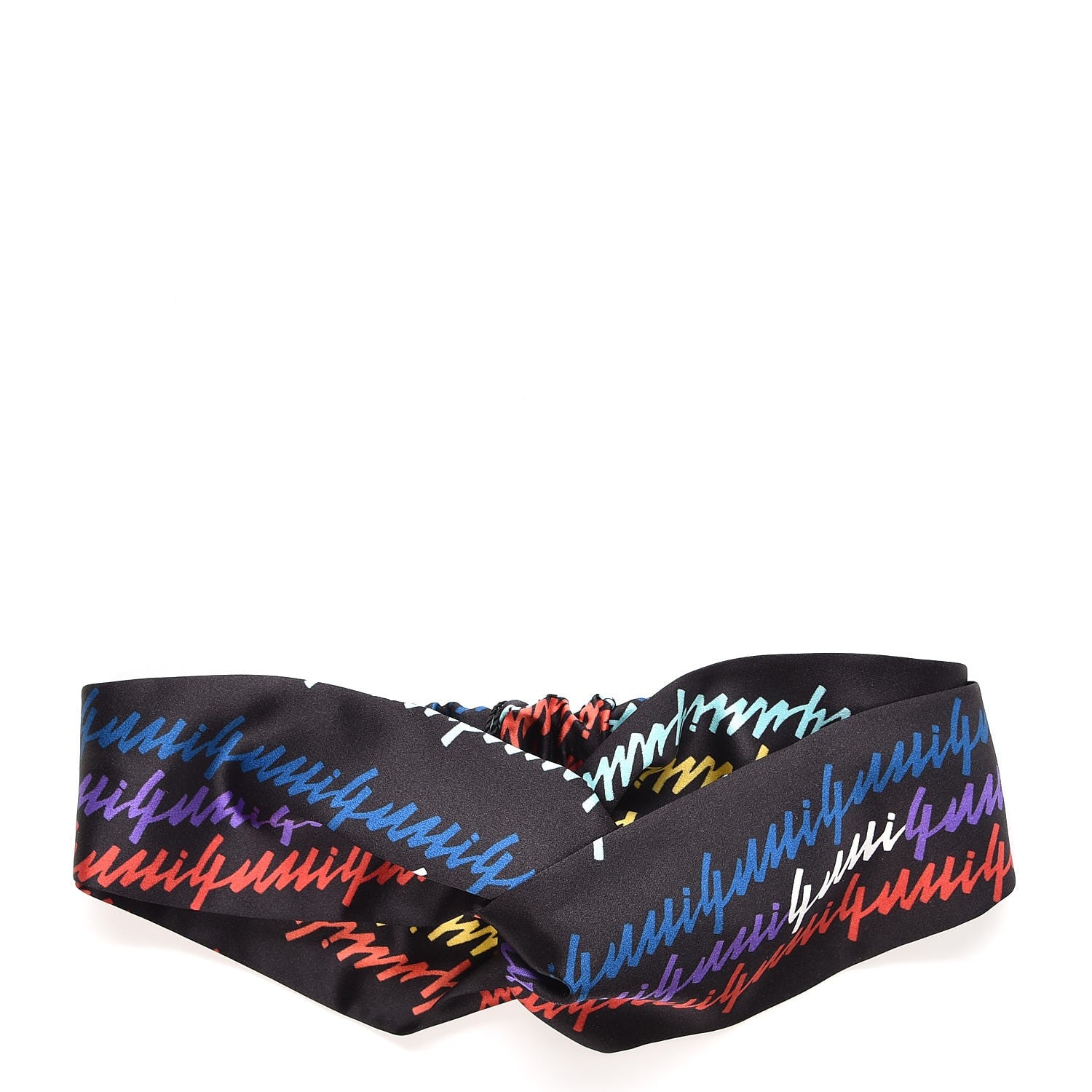 Gucci Silk Duchess Headband Black Multi 3 of 6