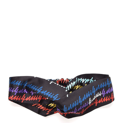 Gucci Silk Duchess Headband Black Multi 3 of 6