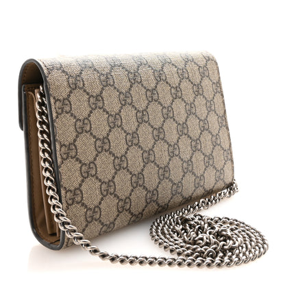 Gucci GG Supreme Monogram Mini Dionysus Chain Wallet Beige Taupe 2 of 9