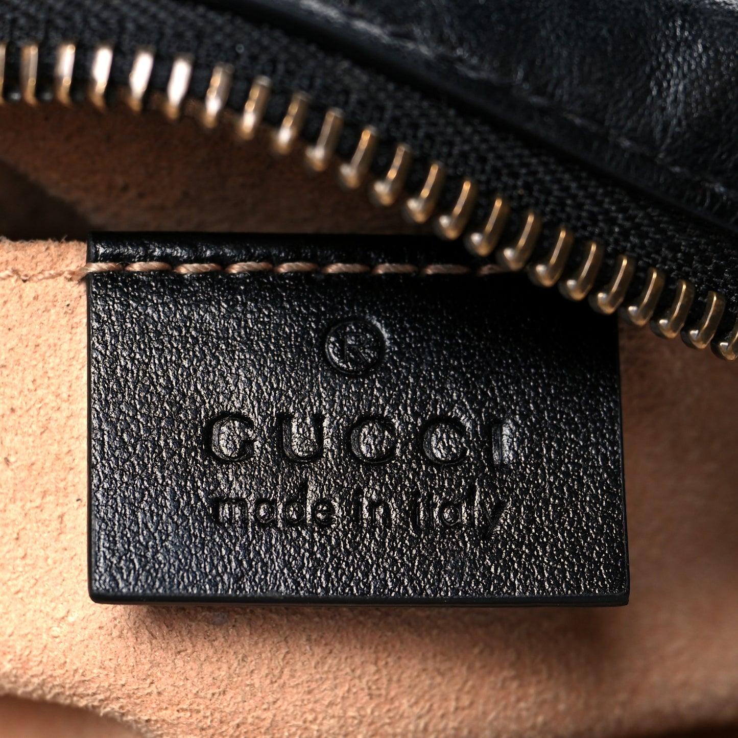 Calfskin Matelasse Mini GG Marmont Chain Shoulder Bag Black