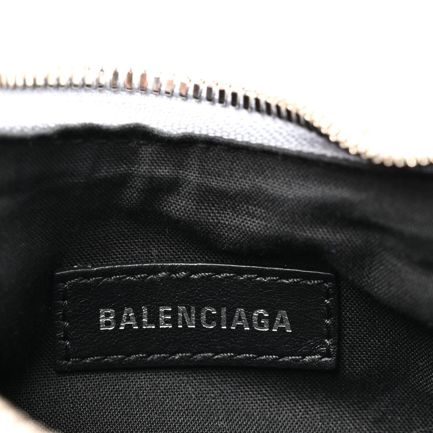 Balenciaga Washed Frayed Denim Crystal XS Le Cagole Shoulder Bag Pale Blue 7 of 15