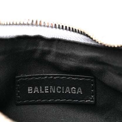 Balenciaga Washed Frayed Denim Crystal XS Le Cagole Shoulder Bag Pale Blue 7 of 15
