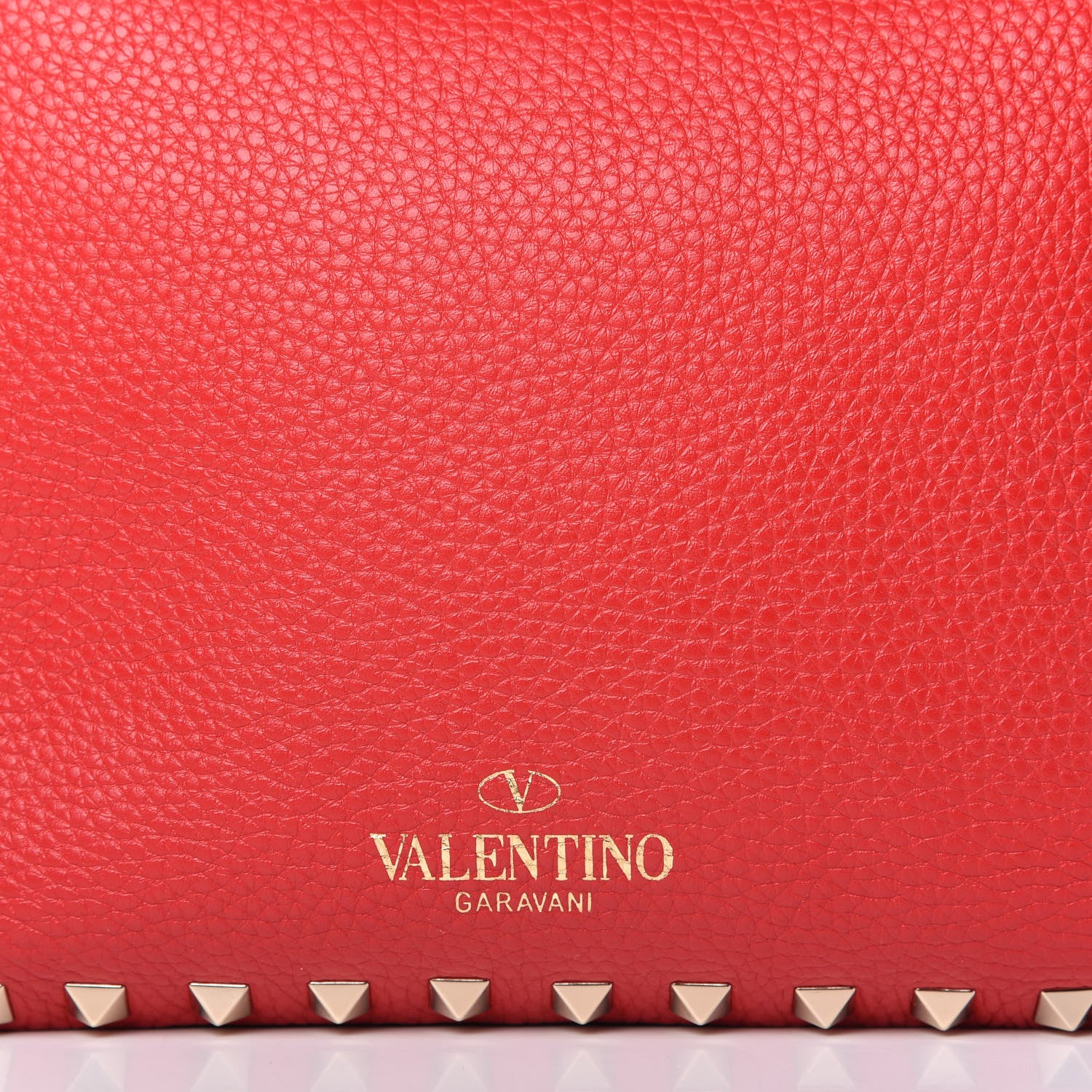 Valentino Garavani Pebbled Calfskin Mini Rockstud Flip-Lock Messenger Bag Red 10 of 10