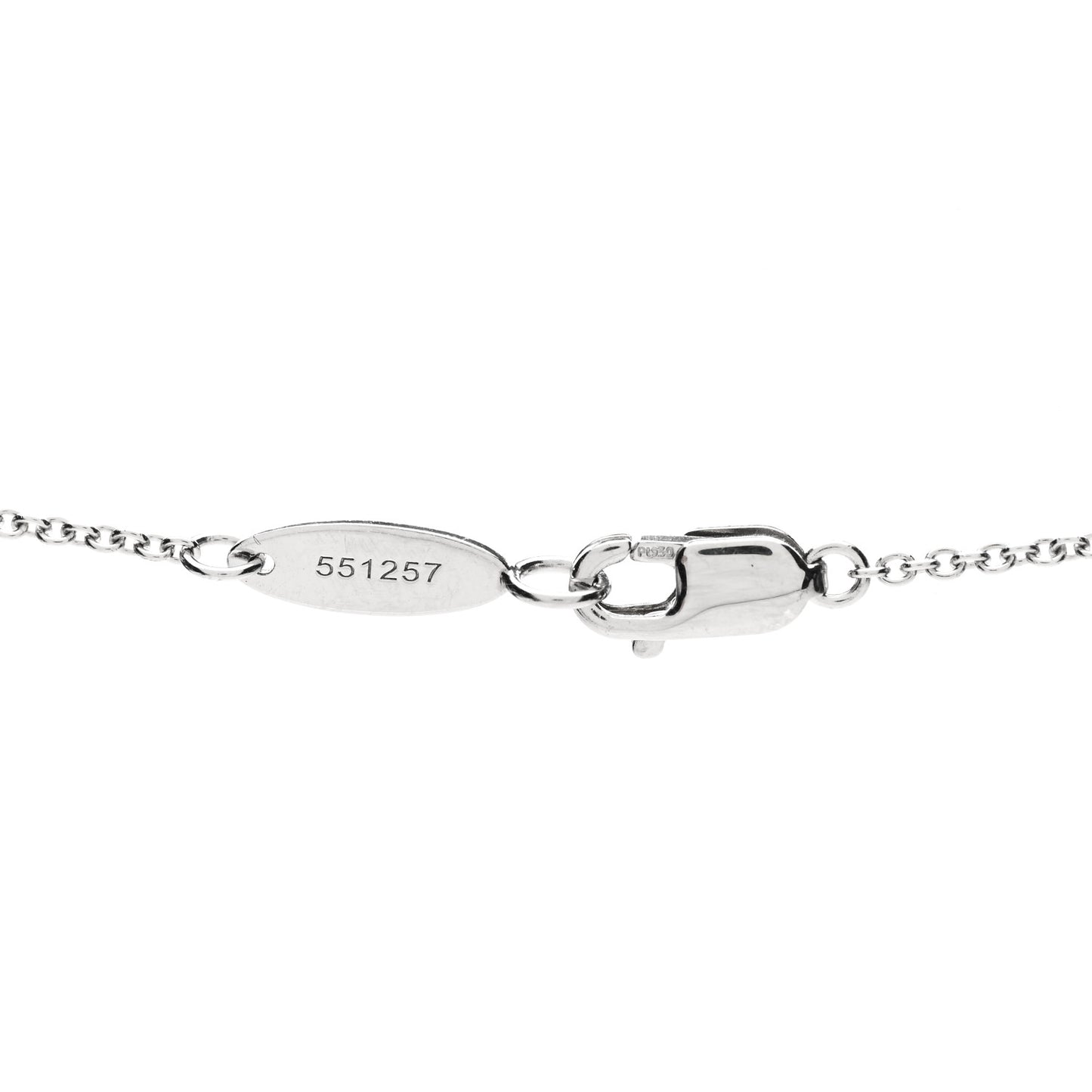 Platinum Diamond Loop Open Motif Pendant Necklace