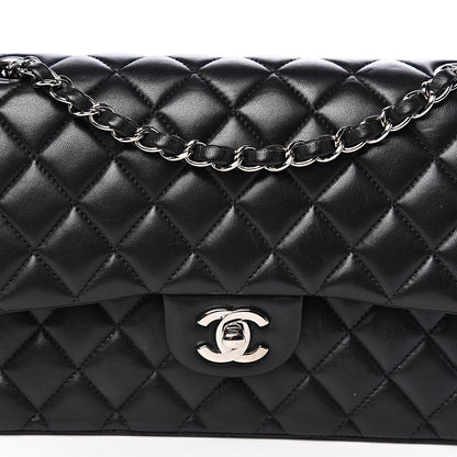 Chanel Lambskin Quilted Medium Double Flap Black 15 of 15