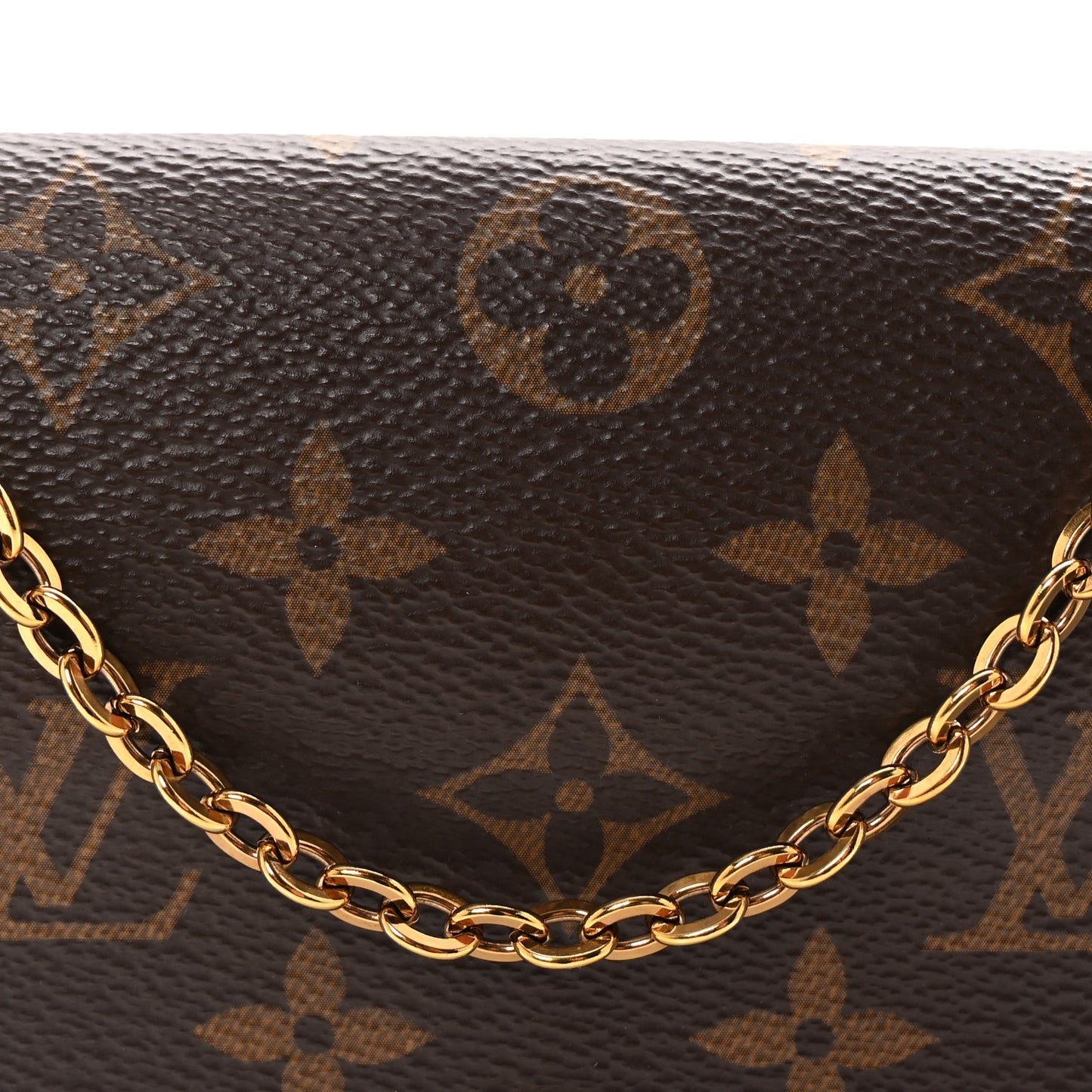 Monogram Flore Chain Wallet Fuchsia