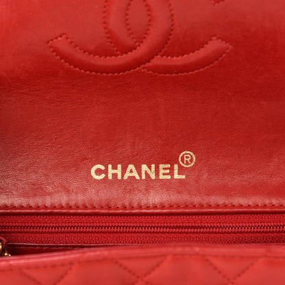 Chanel Lambskin Quilted Mini Square Flap Red 9 of 11