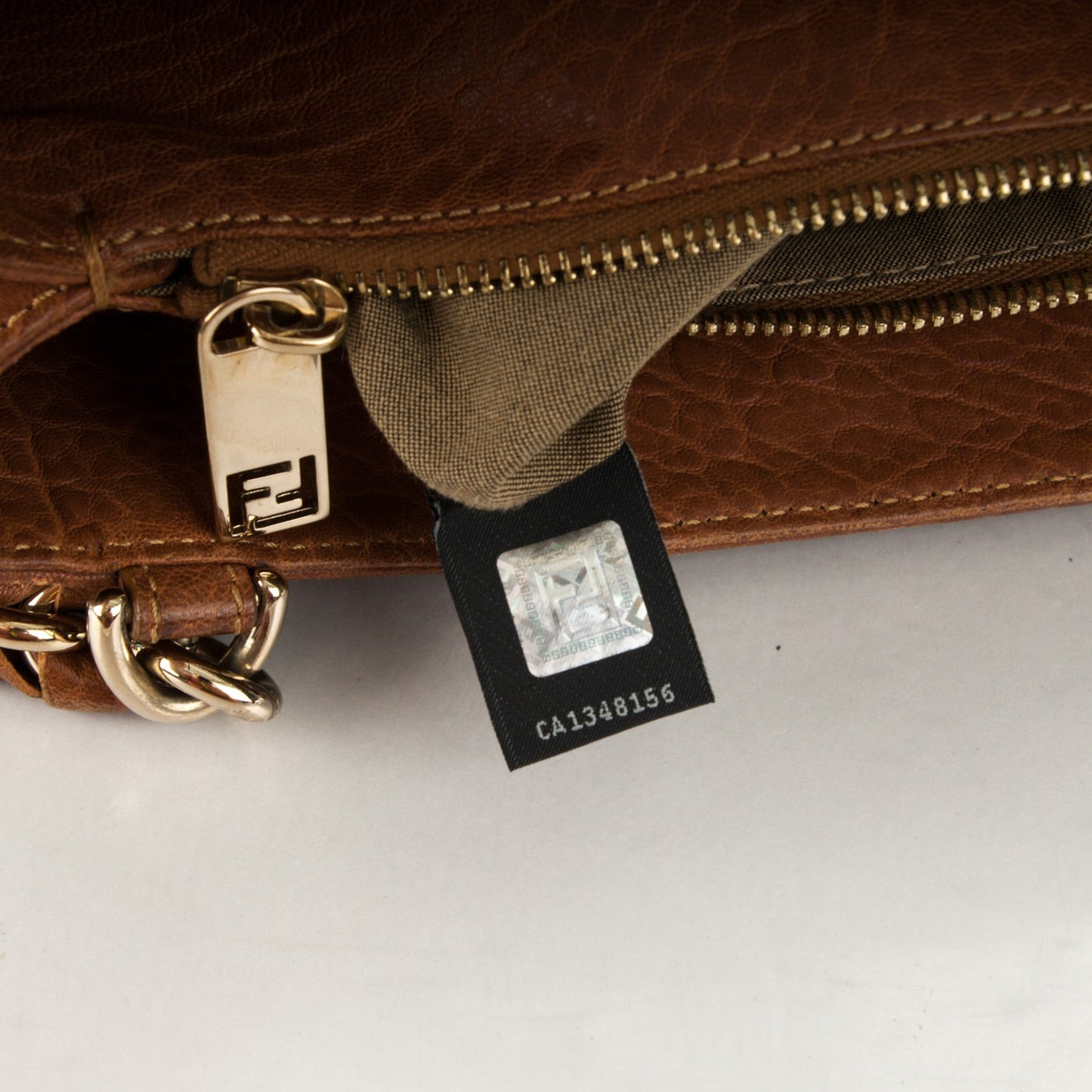 Crinkled Lambskin Small Mia Tote Camel
