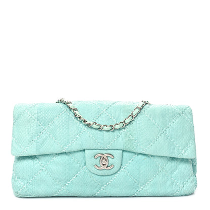 Chanel Snakeskin Ultimate Stitch Flap Light Blue 1 of 12